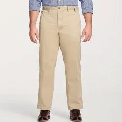 IZOD Sportflex Waistband Non Iron Performance Mens Straight Fit Big and Tall Flat Front Pant