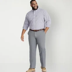 IZOD Sportflex Waistband Non Iron Performance Mens Straight Fit Big and Tall Flat Front Pant