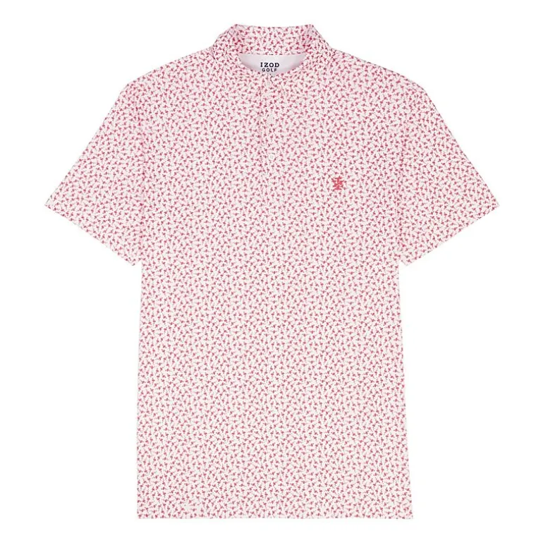IZOD Swingflex Elite Fashion Print Mens Classic Fit Short Sleeve Polo Shirt