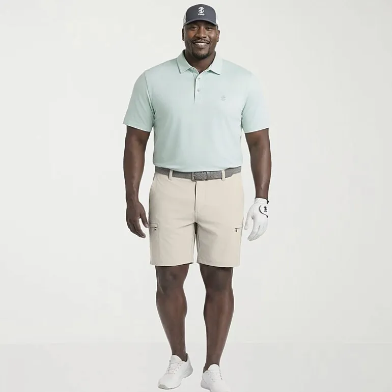IZOD Swingflex Golf Mens 10 1/2" Big and Tall Stretch Fabric Quick Dry Cargo Short