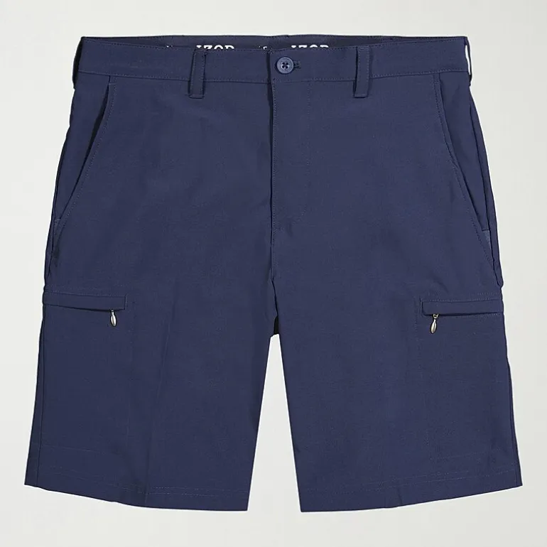 IZOD Swingflex Golf Mens 10 1/2" Big and Tall Stretch Fabric Quick Dry Cargo Short