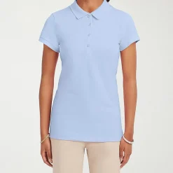 IZOD Womens Juniors Short Sleeve Polo Shirt