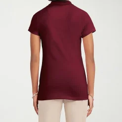 IZOD Womens Juniors Short Sleeve Polo Shirt