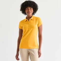 IZOD Womens Juniors Short Sleeve Polo Shirt