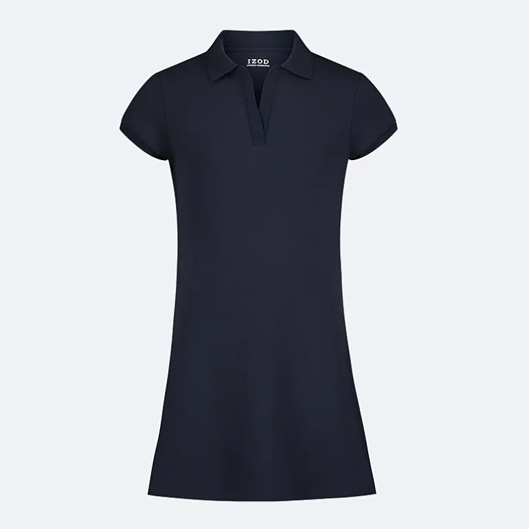 IZOD Womens Juniors Short Sleeve Shirt Dress