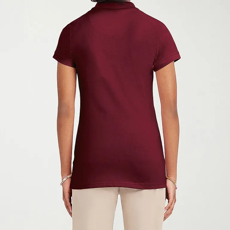 IZOD Womens Juniors Short Sleeve Polo Shirt