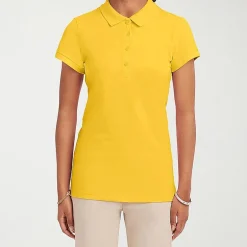 IZOD Womens Juniors Short Sleeve Polo Shirt