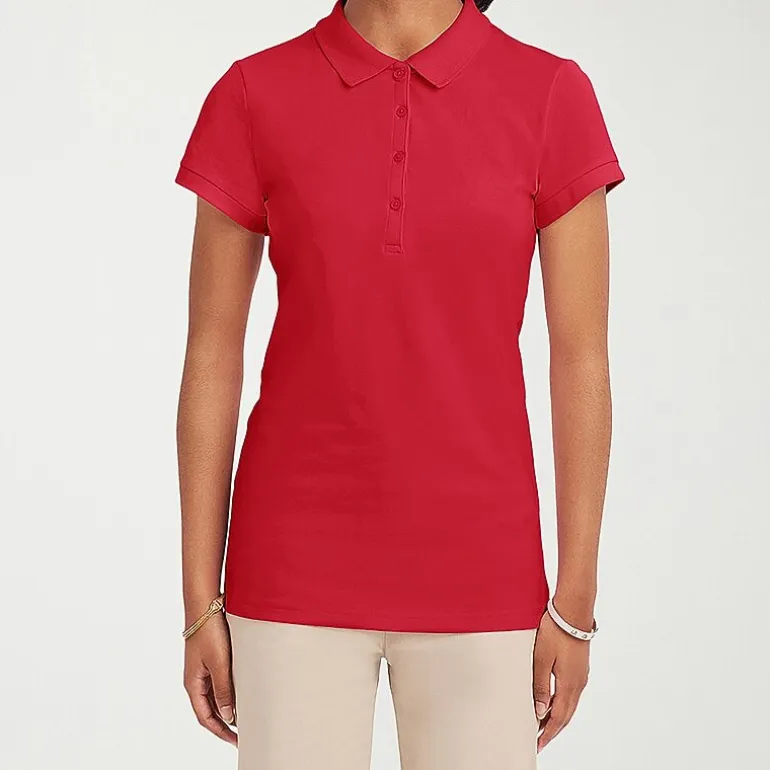 IZOD Womens Juniors Short Sleeve Polo Shirt