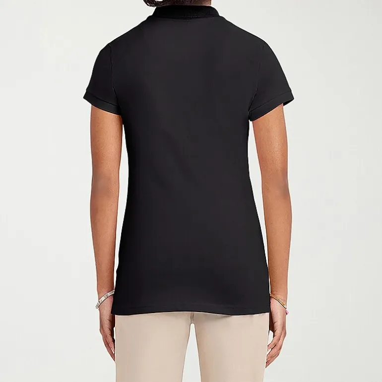 IZOD Womens Juniors Short Sleeve Polo Shirt