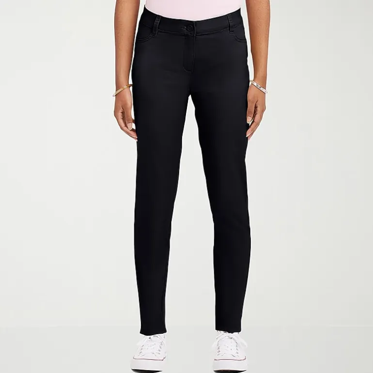 IZOD Womens Juniors Skinny Mid Rise Flat Front Pant