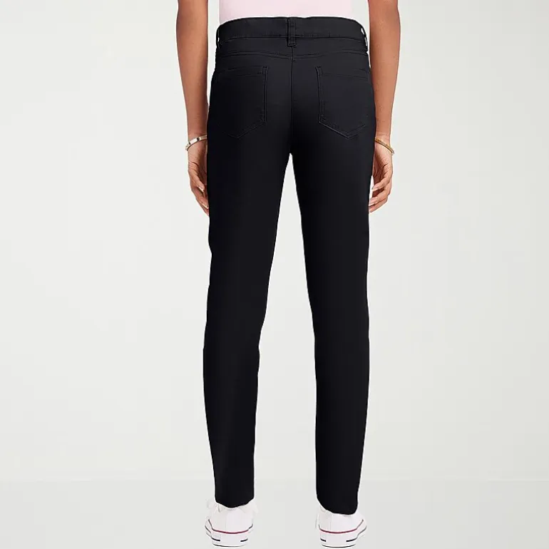 IZOD Womens Juniors Skinny Mid Rise Flat Front Pant