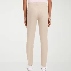 IZOD Womens Juniors Skinny Mid Rise Flat Front Pant