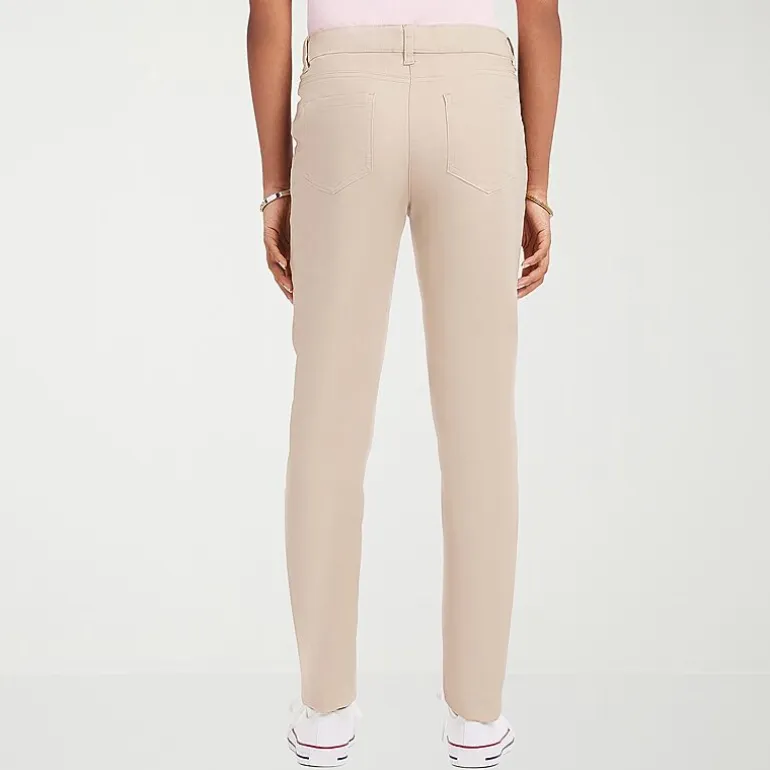 IZOD Womens Juniors Skinny Mid Rise Flat Front Pant