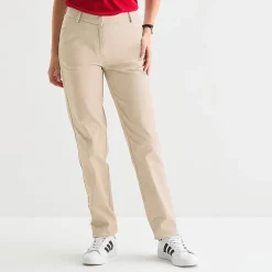 IZOD Womens Juniors Straight Mid Rise Flat Front Pant