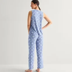 Jaclyn Womens Crew Neck Sleeveless 2-pc. Pajama Set