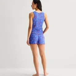 Jaclyn Womens Round Neck Sleeveless 2-pc. Pajama Set