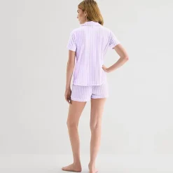 Jaclyn Womens Short Sleeve 2-pc. Pajama Set