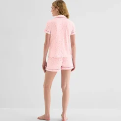 Jaclyn Womens Short Sleeve 2-pc. Pajama Set