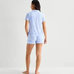 Jaclyn Womens Short Sleeve 2-pc. Pajama Set