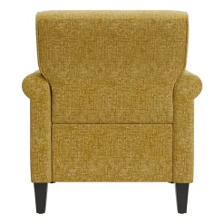Jean Traditional Rolled Arm Accent Chair with Pewter Nailheads in Chenille