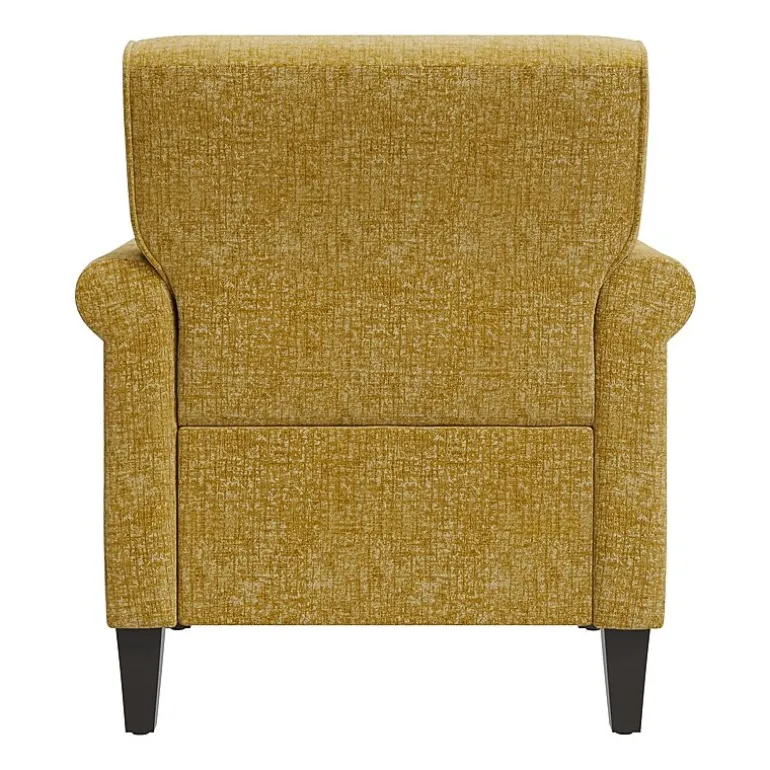 Jean Traditional Rolled Arm Accent Chair with Pewter Nailheads in Chenille