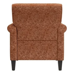 Jean Traditional Rolled Arm Accent Chair with Pewter Nailheads in Chenille