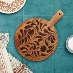 Jenny Martinez 10 inch Round Wood Serve Board