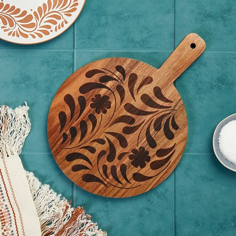 Jenny Martinez 10 inch Round Wood Serve Board