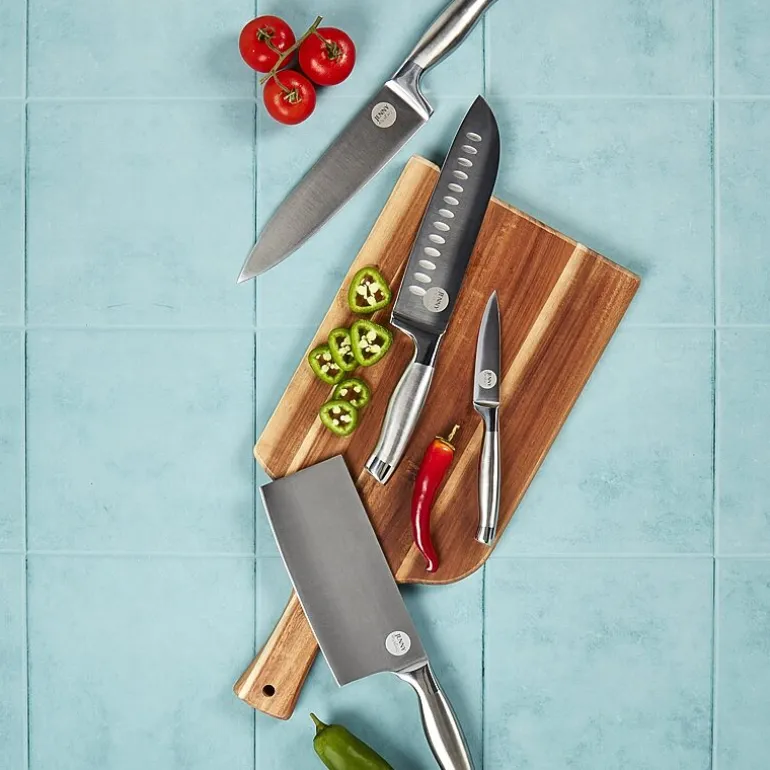 Jenny Martinez Stainless Steel 5-pc. Knife Block Set