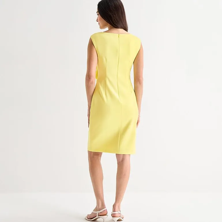 Jessica Howard Womens Boat Neck Sleeveless Sheath Dress