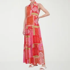 Jessica Howard Womens Petite Sleeveless Maxi Dress