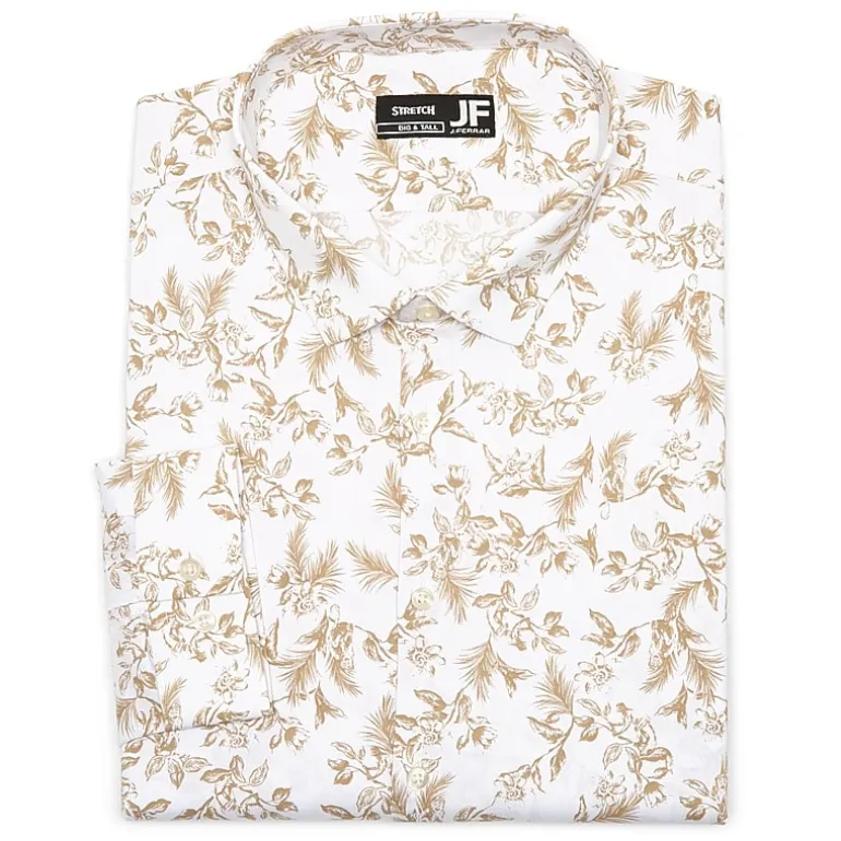 J. Ferrar Big And Tall Ultra Comfort Mens Regular Fit Stretch Fabric Wrinkle Free Long Sleeve Dress Shirt