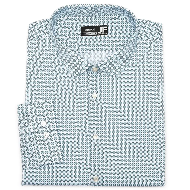 J. Ferrar Big And Tall Ultra Comfort Mens Regular Fit Stretch Fabric Wrinkle Free Long Sleeve Dress Shirt
