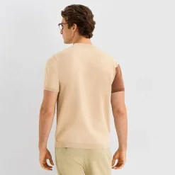 J. Ferrar Color Block Mock Neck Mens Crew Neck Short Sleeve Pullover Sweater
