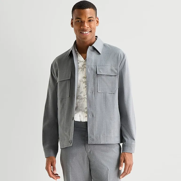 J. Ferrar Heather Twill Mens Shirt Jacket