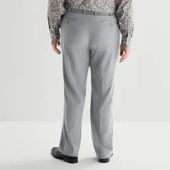 J. Ferrar Heather Twill Mens Straight Fit Big and Tall Dress Flat Front Pant