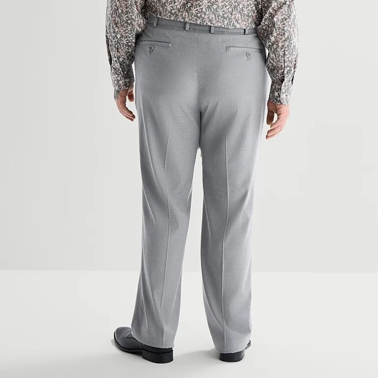 J. Ferrar Heather Twill Mens Straight Fit Big and Tall Dress Flat Front Pant