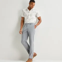 J. Ferrar Heather Twill Mens Straight Fit Flat Front Pant