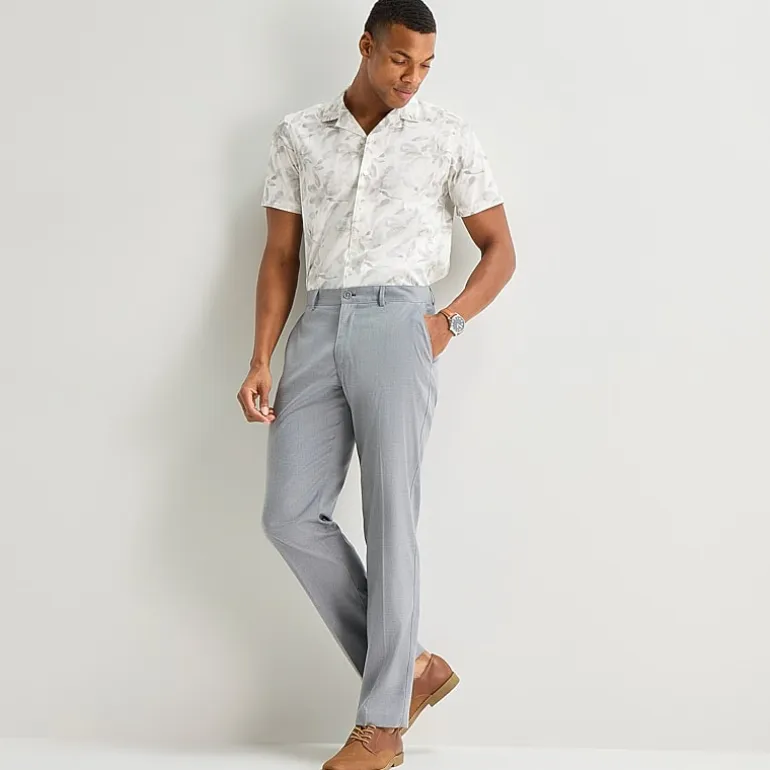 J. Ferrar Heather Twill Mens Straight Fit Flat Front Pant