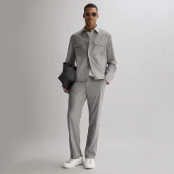 J. Ferrar Heather Twill Shirt Jacket and Pant Separates