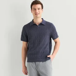J. Ferrar Johnny Collar Mens Short Sleeve Polo Sweater