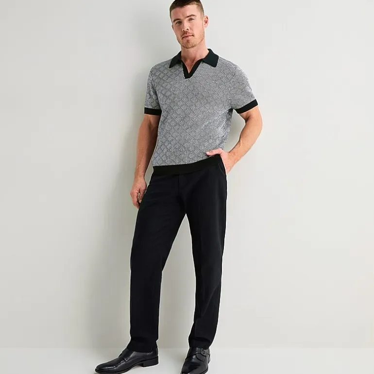 J. Ferrar Johnny CollarN Mens Short Sleeve Polo Sweater