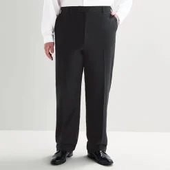 J. Ferrar Linen Blend Texture Mens Straight Fit Big and Tall Flat Front Pant