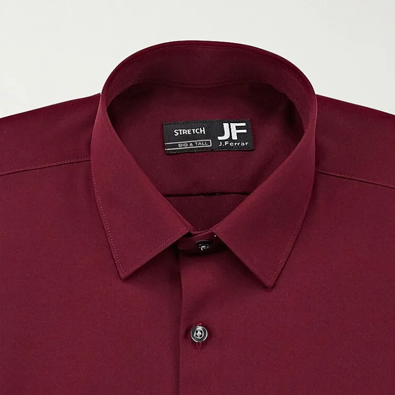 J. Ferrar Mens Big & Tall 360 Stretch Regular Fit Easy Care Stretch Fabric Long Sleeve Dress Shirt