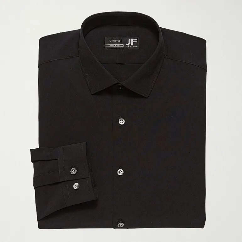 J. Ferrar Mens Big & Tall 360 Stretch Regular Fit Easy Care Stretch Fabric Long Sleeve Dress Shirt