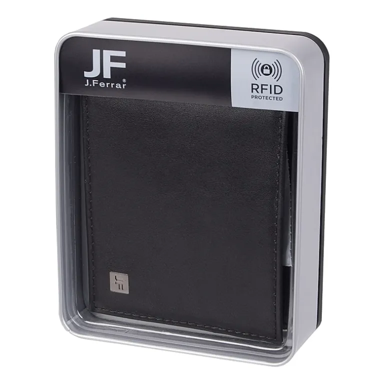 J. Ferrar Mens Extra Capacity Rfid Blocking Bifold Wallet