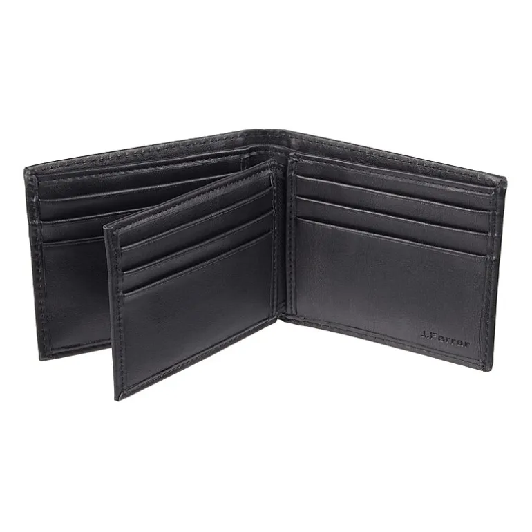 J. Ferrar Mens Extra Capacity Rfid Blocking Bifold Wallet