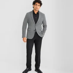 J. Ferrar Mens Knit Stretch Fabric Slim Fit Sport Coat