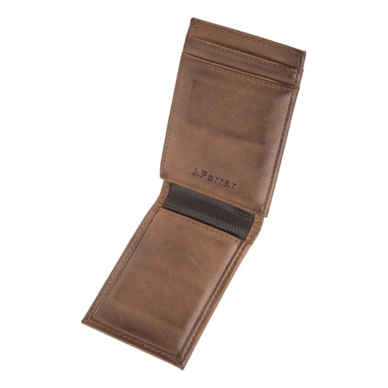 J. Ferrar Mens Magnetic Rfid Blocking Bifold Wallet