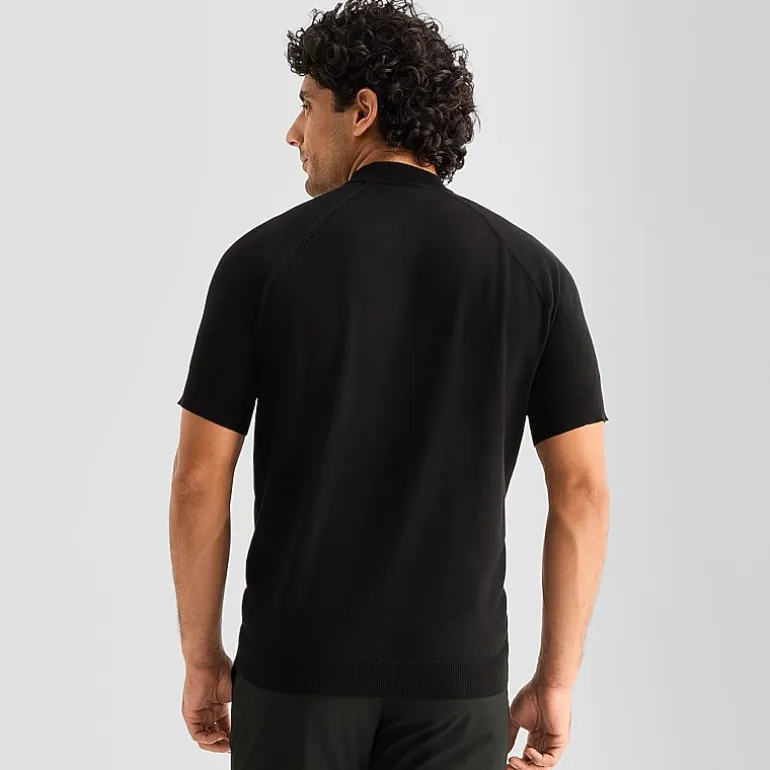 J. Ferrar Mens Mock Neck Short Sleeve Pullover Sweater